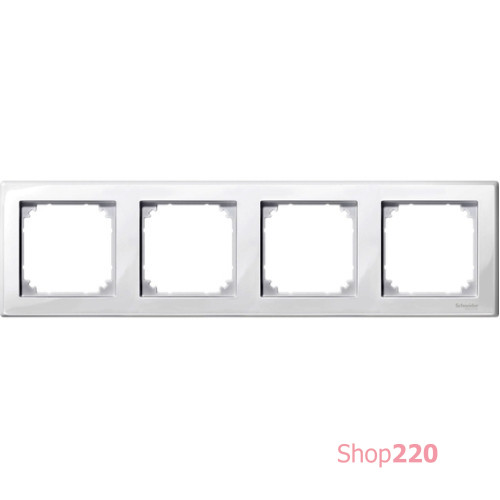 Рамка 4 поста, полярно-белый, Merten M-SMART MTN478419