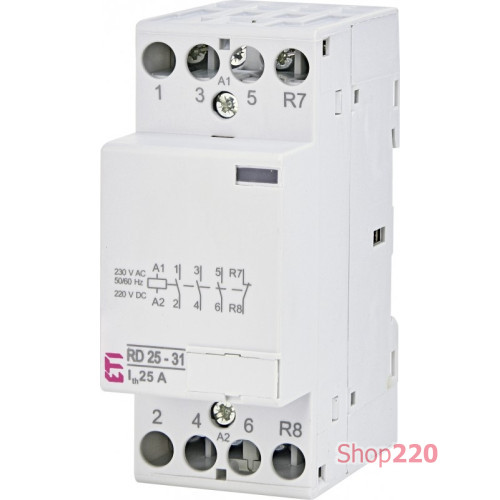 Контактор бесшумный 25А, 3НО+1НЗ, 220В AC/DC, RD 25-31 230V AC/DC ETI ETI 2464012