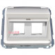 Корпус для двух разъемов RJ-12/RJ-45 Keystone, белый, Polo Regina 13022401