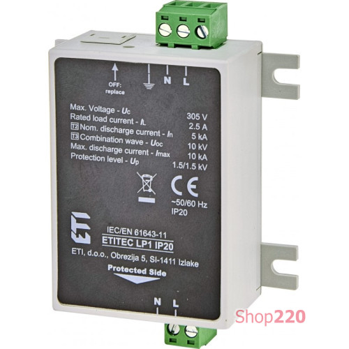 Ограничитель перенапряжения ETITEC LP1 IP20 2442981