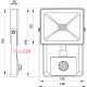 Прожектор светодиодный с датчиком движения 30Вт, 6000К, e.LED.flood.stand.sensor.30.6000 ENEXT l0790008