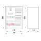 Щит для 3ф. электронного счетчика + 24 модуля, встраиваемый, e.mbox.stand.w.f3.24.z.е Enext
