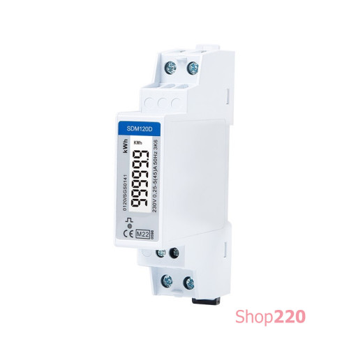 Счетчик модульный цифровой 1x230В AC, Вх.45A (кл.1) Eastron
