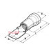 Наконечник Faston 0,25-1,5мм кв (папа 6.3х0.8) красный (100 шт) BM00180