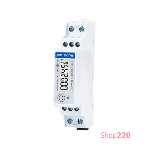 Счетчик модульный, 1x230В AC, с RS485, Вх.45A (кл.1) Eastron