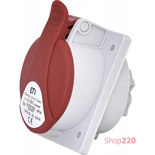 Розетка встроенная 32A, 400V, 3P+N+PE, IP54 EE-3253 ETI 4482081
