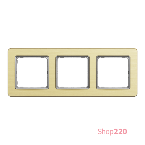 Рамка 3 поста, матовое золото, Sedna Design SDD371803