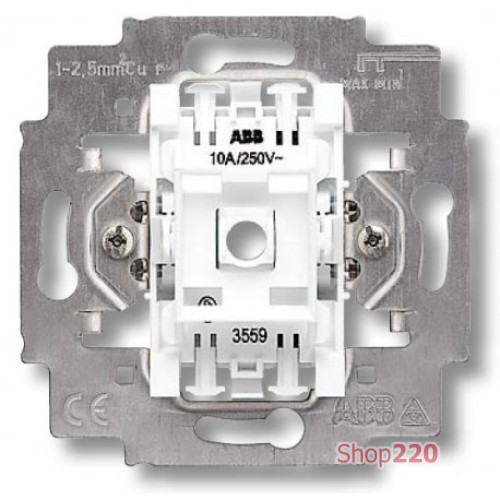 Выключатель 2-клавишный, Levit ABB 3559-A05445