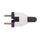 Вилка бытовая заземлением, 16А, угловая, белая, с ручкой, e.plug.angle.005.16,с Enext s9100046