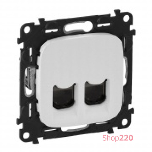 Розетка компьютерная RJ45 двойная, белый, Valena ALLURE 753743 Legrand