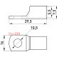 Кабельный наконечник 16 мм кв под пайку, луженая медь, e.end.stand.c.16, D10.5 Enext s19020