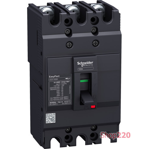 Силовой автоматический выключатель 100 А, трехфазный, 15кА, EasyPact Schneider EZC100N3100