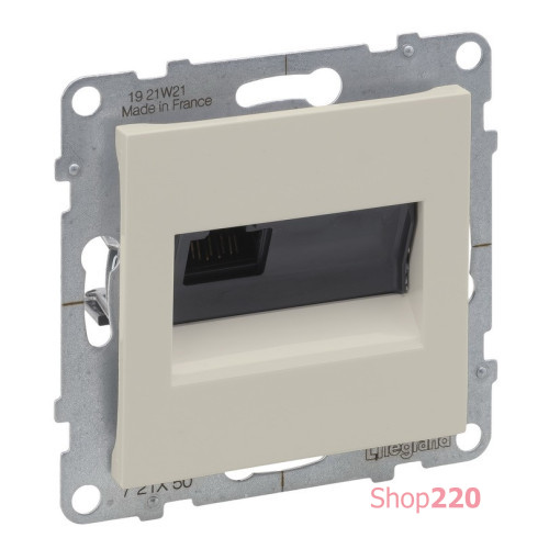Розетка информационная RJ45 cat. 5E UTP, слоновая кость, Suno Legrand 721250