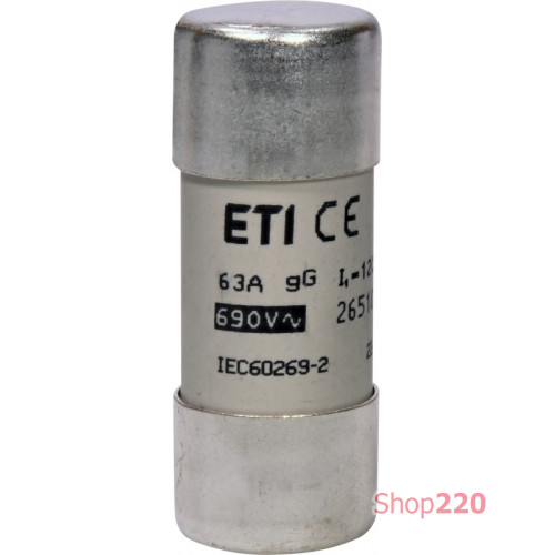 Предохранитель CH22x58 gG 63A 690V ETI 2651048
