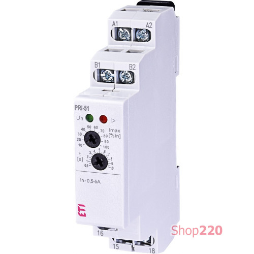 Реле контроля тока PRI-51/5 ((0,5..5A) (1x8A_AC1) ETI 2471818