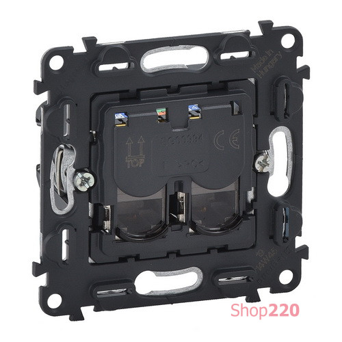 Розетка компьютерная двойная RJ45 кат.6 UTP , Valena 753043 Legrand