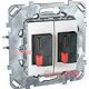Розетка аудио, 1 модуль, белая, Unica MGU3.487.18 Schneider