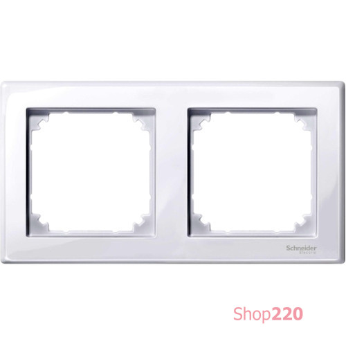 Рамка 2 поста, активный белый, Merten M-SMART MTN478225