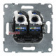 Розетка информационная двойная RJ45 cat. 6 UTP, белый, Suno Legrand 721153