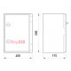 Щит ударопрочный из АБС-пластика 400х500х175мм, IP65, e.plbox.400.500.175.blank, Enext CP5004
