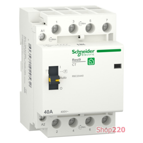 Контактор 40А, 4 полюса, Resi9 R9C20440 Schneider Electric