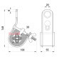 Подвесной зажим для СИП 50-95 кв.мм с затяжным болтом, e.h.clamp.pro.50.95
