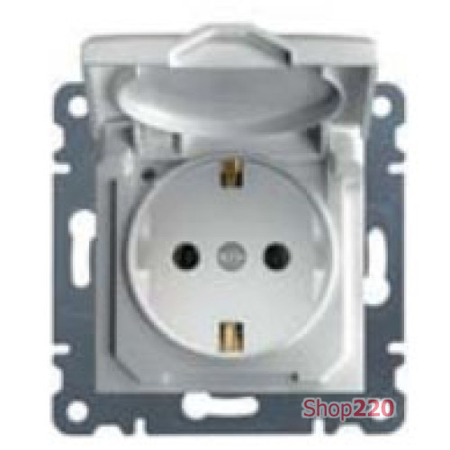 Розетка с заземлением и крышкой, белый, Lumina-2 WL1150 Hager