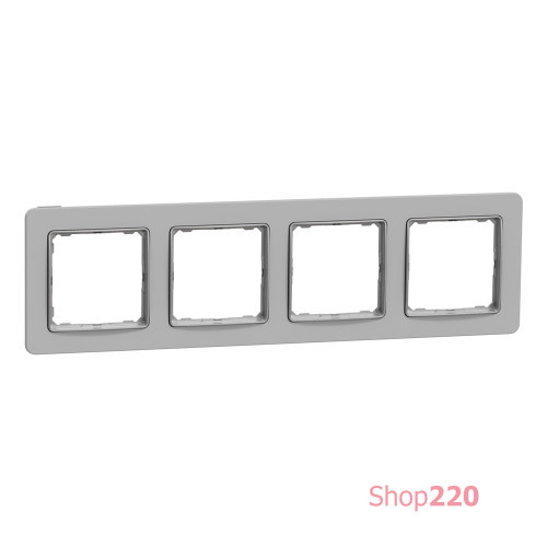 Рамка 4-поста, матовый глиняно-серый, Sedna Design Schneider Electric SDD393804