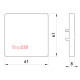 Кнопка одинарная никель, e.lux.11611L.pn.nickel Enext ins0040003