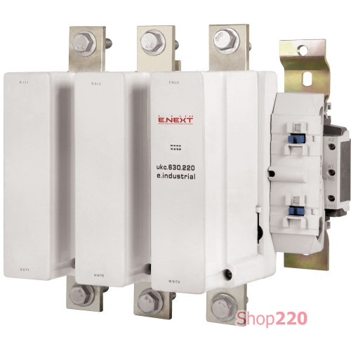 Контактор 630А, 220В, no, e.industrial.ukc.630.220 Enext i.0090015