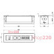 Вращающийся блок розеток 3х220В + USB тип А + С, белое стекло, Versaturn ASA 060.24F.00032