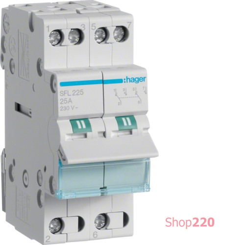 Переключатель двухпозиционный I-II, 25 А, SFL225 Hager