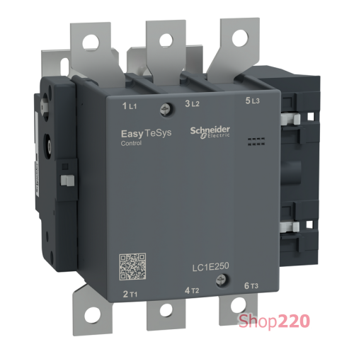 Контактор 3Р, 250A, 380В, AC3, 220VA C50ГЦ LC1E250M5