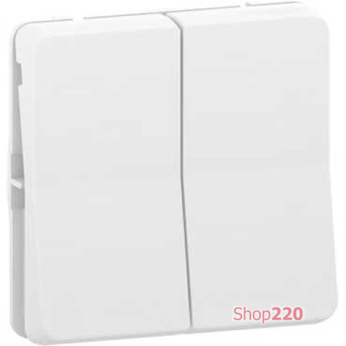 Двухклавишный переключатель IP55, белый, Mureva Styl Schneider MUR39022