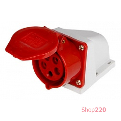 Силовая розетка 32А, 380В, 5 полюсов, стационарная, e.socket.pro.5.32