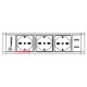 Накладной блок розеток 3х220В + 2xUSB, Versadesk ASA 060.23F.00131