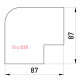 Наружный угол для короба 60х60мм, e.trunking.blend.out.stand.60.60 Enext s2033016