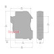 Держатель предохранителей 1P 32A, 10x38мм DF101