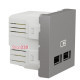 Розетка USB для зарядки, двойная, алюминий, 2 модуля, Unica New Schneider NU341830