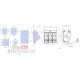 Разъединитель для предохранителей HVL 4a 3P 1250A (Клемма М16-M16) ETI 1692620