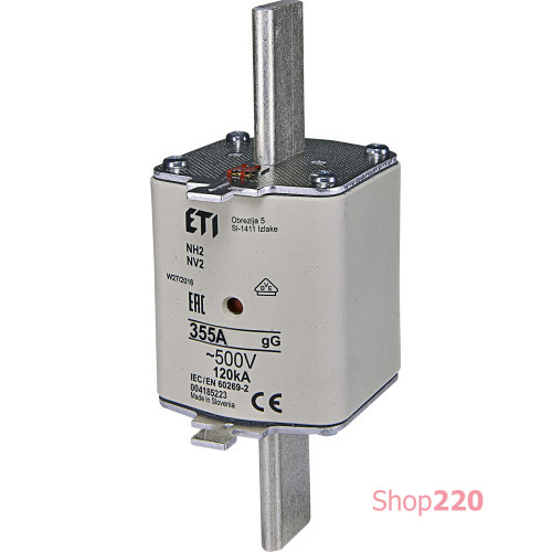 Предохранитель с индикатором NH-2 gG 355A 500V KOMBI ETI 4185223