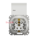 Розетка влагозащищенная IP44, белый, Sedna Design SDD211024