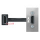 Розетка HDMI, алюминий, 1 модуль, Unica New Schneider NU343030