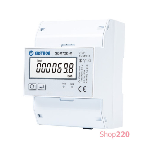 Счетчик электроэнергии 3 фазный с RS485 Вх.100A на Din (Кл.1/B) Eastron