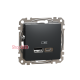 Розетка USB тип A+C 2,4A, черный, Sedna Design SDD114402
