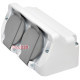Розетка 2-я угловая PRE-2 (Schuko, IP44, 16A, 250V, поликарбонат) ETI 4481020