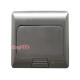Лючок 220В + USB A+C, алюминий, IP44, ElectroHouse EH-F012