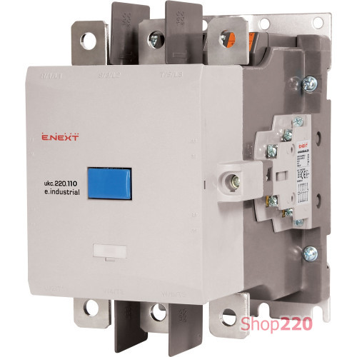 Контактор 220А, 110В, 1no+1nc, e.industrial.ukc.220.110 Enext i.0090057