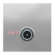 Розетка TV одинарная, алюминий, 2 модуля, Unica New Schneider NU346230