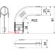 Колено для трубы М25, Quick pipe, Obo Bettermann 2154056